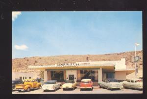 KINGMAN ARIZONA ROUTE 66 1950's CARS RESTAURANT OLD ADVERTISING POSTCARD