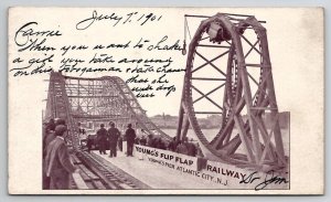 Young's Flip Flap Railway On Pier Atlantic City NJ 1901 New Jersey Postcard H33
