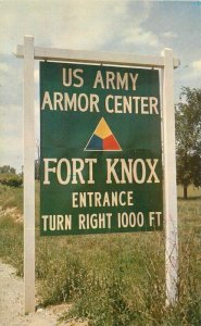 Fort Knox Kentucky 1950s Army Military Baxter Postcard 21-14471