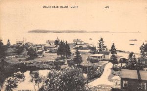 Spruce Head Island Maine Birds Eye View Vintage Postcard AA111357