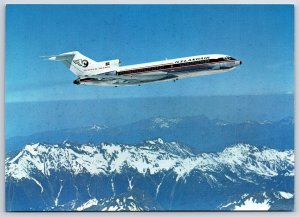 Airplane Postcard Icelandair Airlines Boeing 727 Sage Jet In Flight CO4