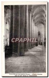 Old Postcard St savin on gartempe (vienna) - The Abbey church (twelfth and th...