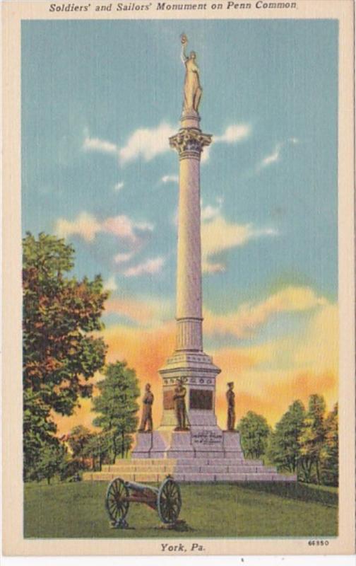 Pennsylvania York Soldiers and Sailors Monument On Penn Common