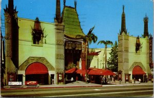 Vtg 1950s Graumans Chinese Theatre Hollywood Boulevard California CA Postcard