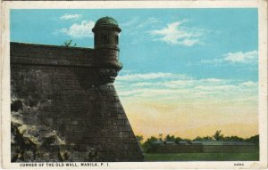 PC PHILIPPINES, CORNER OF THE OLD WALL, MANILA, Vintage Postcard (b38928)