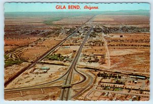 GILA BEND, Arizona AZ ~ Aerial HIGHWAY 80 Maricopa County c1970s  4x6 Postcard