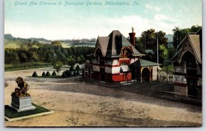 Gigard Avenue Entrance To Zoological Gardens Philadelphia Pennsylvania Postcard