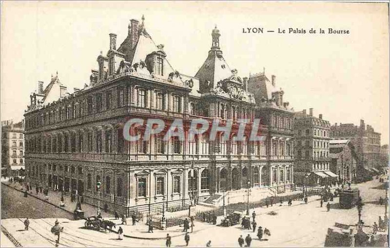 Old Postcard Lyon Stock Exchange Palace