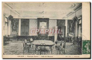 Postcard Old Casino Calais Room Baccarat