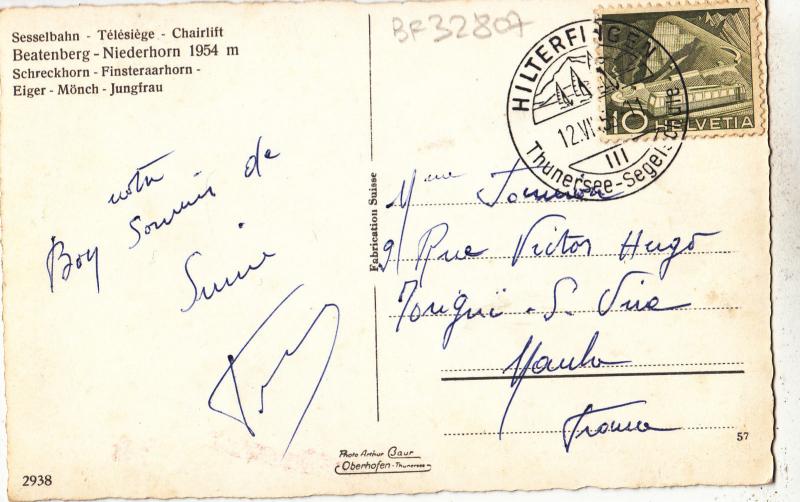 BF32807 eiger monch jungfrau schreckhorn beatenberg switzerland front/back image