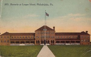 Postcard Barracks League Island Philadelphia PA