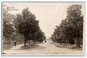 1910 Main Street Car Dirt Road Ebenezer New York NY RPPC Photo Antique Postcard