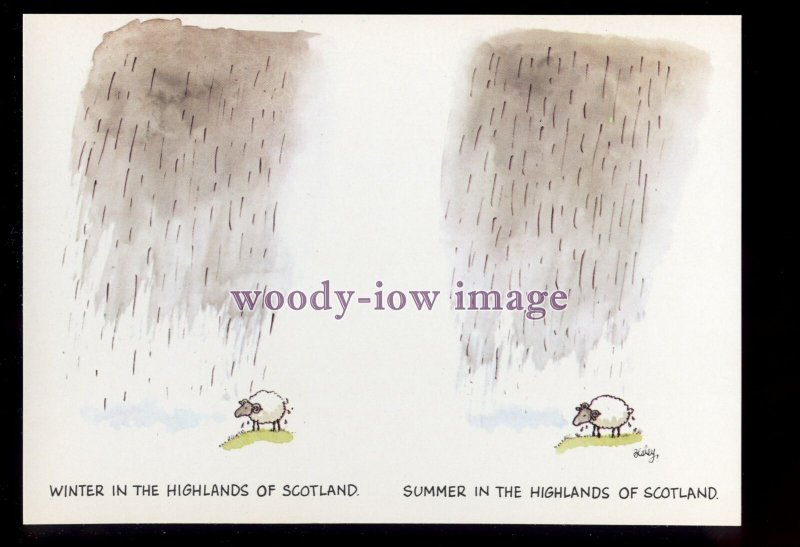 BES066 - Winter in the Highlands - Summer in Highlands - Besley comic postcard