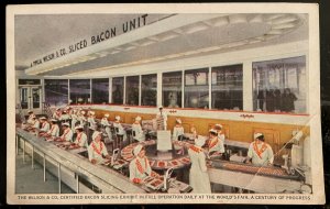 Vintage Postcard 1933 Wilson & Co. Bacon Exhibit, Chicago World's Fair, Illinois