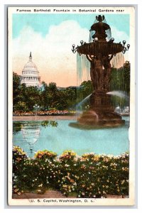 Bartholdi Fountain In Winter Washington  DC UNP WB Postcard Z10