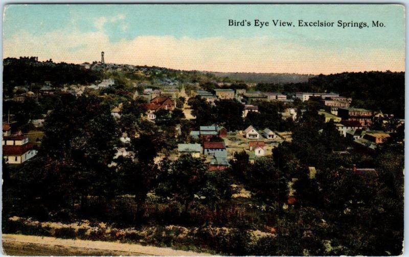 EXCELSIOR SPRINGS, Missouri  MO    BIRDSEYE VIEW  ca 1910s   Postcard 