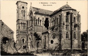 CPA ROSIERES-en-SANTERRE L'Eglise - Ruines (1292585)