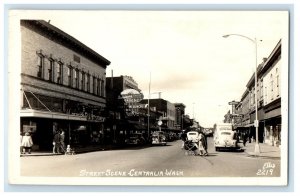 Baby Stroller Wagon Christmas Seals Street Scene WA, Ellis RPPC Photo Postcard 