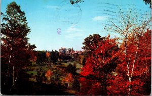 House Gardens Autumn Foliage Lake Mohonk Mountain New York NY Postcard PM WOB  