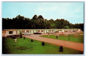 Pensacola Florida FL Postcard Rafters Motel Exterior Scene c1960's Vintage Cars