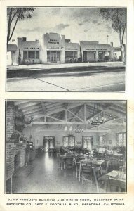 Postcard 1930s California Pasadena Route 66 Hillcrest Dining Room CA24-914