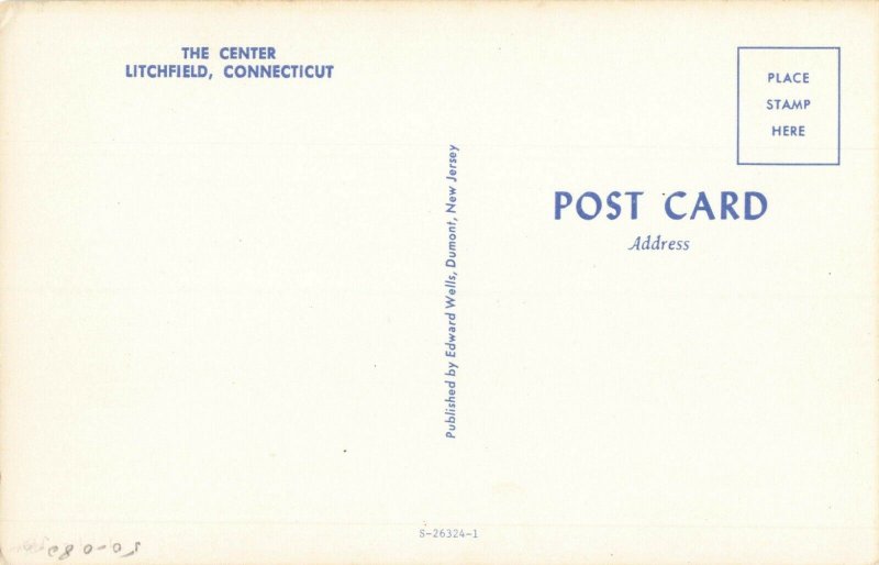 Postcard The Center Litchfield Connecticut