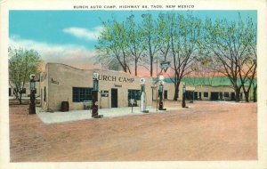 Burch Auto Camp, Highway 64, Taos, New Mexico Vintage Postcard