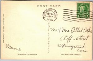Methodist Church, Simsbury CT c1938 Vintage Postcard L14