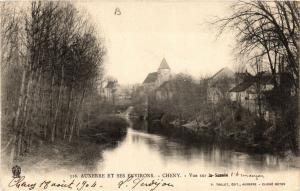 CPA AUXERRE et ses Env. - CHENY - Vue sur le Serein (658951)