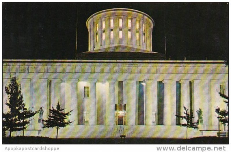 Ohio Columbus Night View Of The Ohio State Capitol