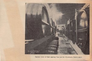 HAVANA CUBA~CAMPANA RUM DISTILLERY-OAK AGEING VATS~1940s POSTCARD