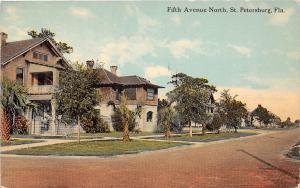 E48/ St Petersburg Florida Postcard c1910 Fifth Avenue North Homes