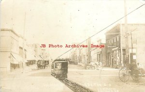 Exaggeration, RPPC, CC Slack, Street Car Trolley, Sisseton South Dakota,