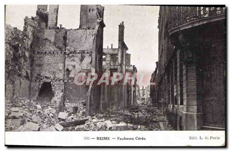 Old Postcard Reims Faubourg Ceres