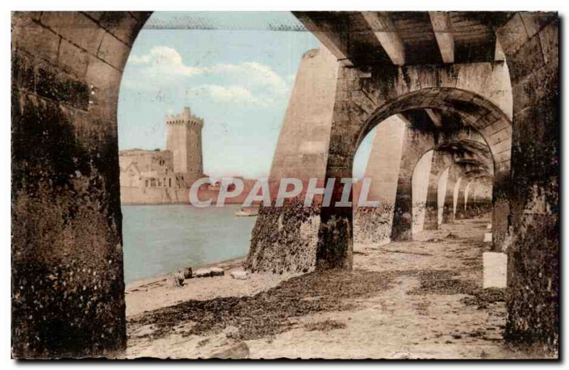 Postcard Old Sables d Olonne The arcades and the tower of Arundel