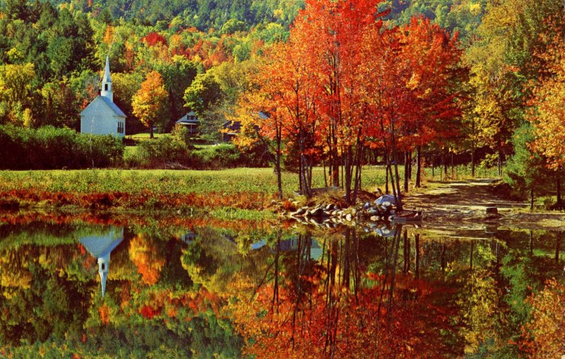 NH - Eaton Center. Little White Church, Crystal Lake