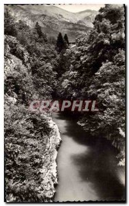 Postcard Modern Mieussey Giffre Gorge bridge Devil