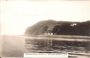 RPPC CANADA, Grand Manan Island, NB, North Head Whistle, 1930s VG AZO