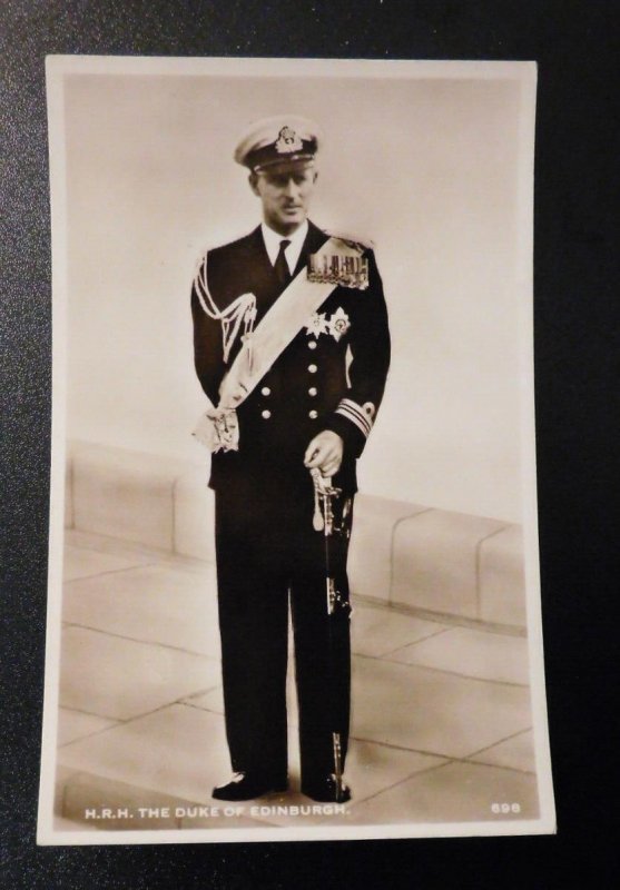 Mint England Royalty Postcard RPPC HRH The Duke of Edinburgh Uniform