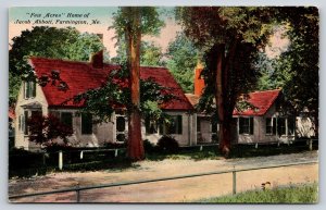 Farmington Maine~Street View Of Few Acres Home Of Jacob Abbott~Vintage Postcard