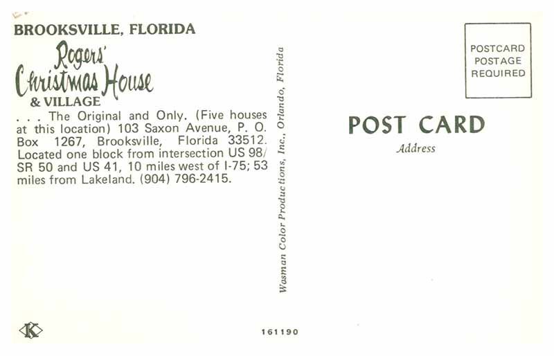 Postcard HOUSE SCENE Brooksville Florida FL AR3236