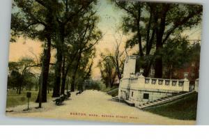 Boston MA Beacon Street Mall c1910 Postcard