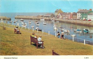 Aberaeron harbour postcard
