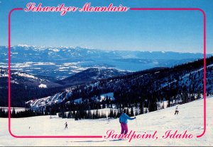 Idaho Sandpopint Schweizer Mountain Showing Skiers