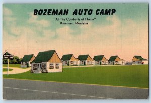 Bozeman Montana Postcard Bozeman Auto Camp Exterior View Building c1940 Unposted