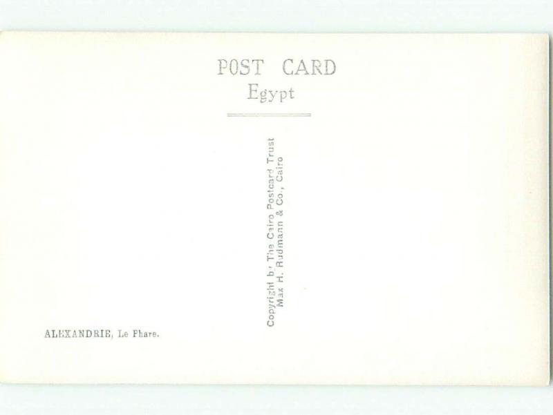 old rppc NICE VIEW Alexandria Egypt i2133