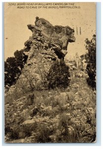 1920 Boars Head Williams Canon Road To Cave Of Winds Manitou CO Vintage Postcard 