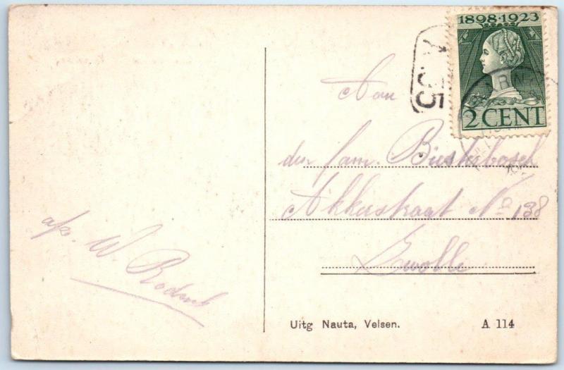 GROET UIT MAARN, Netherlands   Chr. School  KAPELWEG  c1910s   Postcard