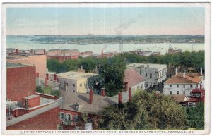 Portland, Me, View of Portland Harbor From Observation Room