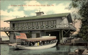 Erie Pennsylvania PA soldiers and Sailors Boat House c1910 Vintage Postcard